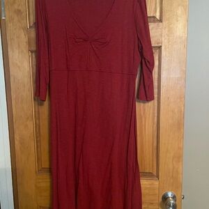 Toad&Co Deep Red Long Sleeve Dress